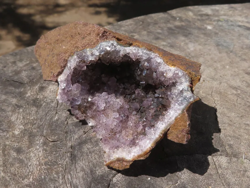 Natural Dark Amethyst Crystal Geodes & Plates x 12 From Zululand, South Africa