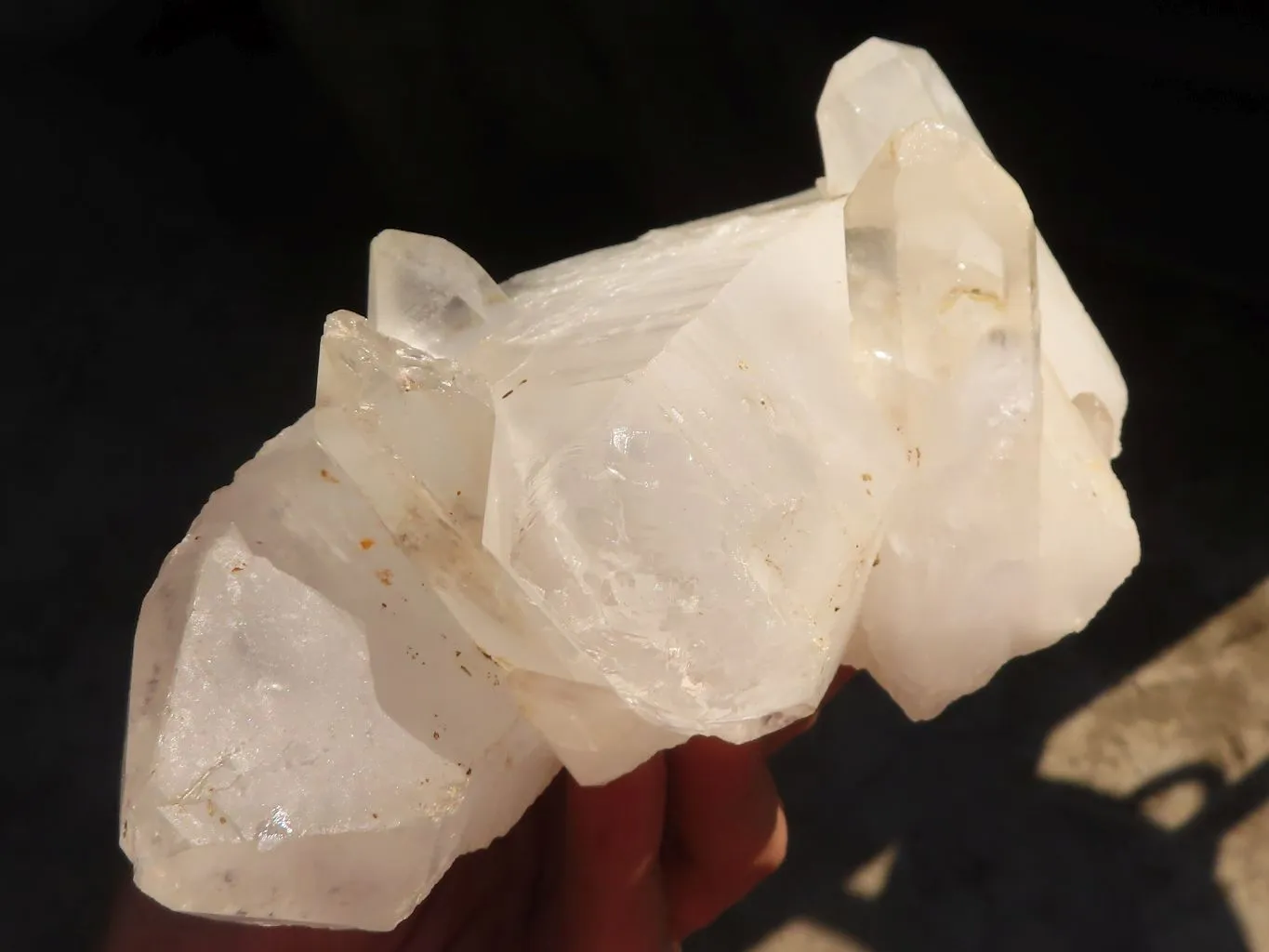 Natural Lovely White Quartz Clusters  x 2 From Madagascar