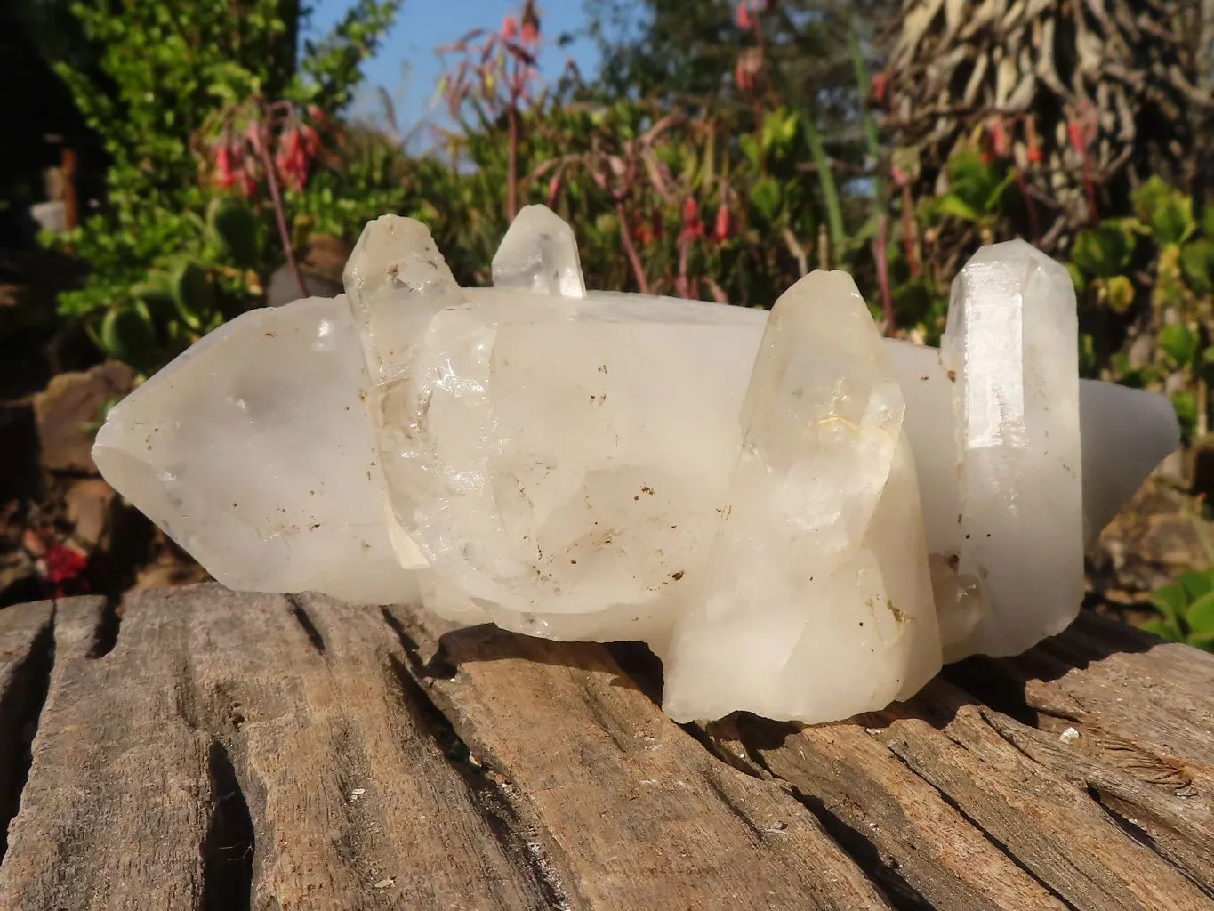 Natural Lovely White Quartz Clusters  x 2 From Madagascar