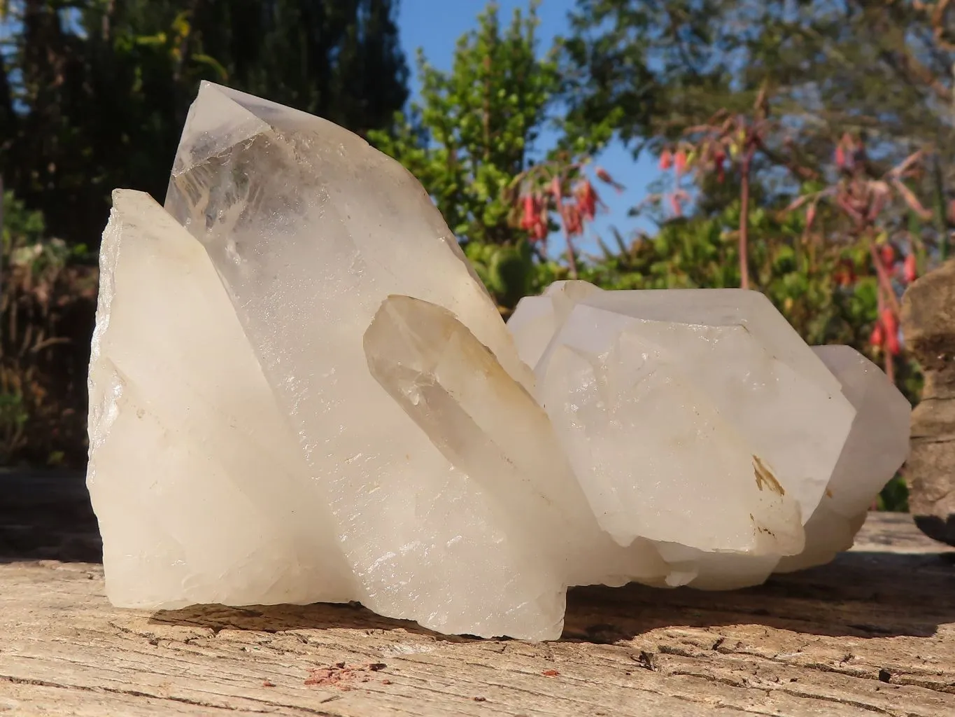 Natural Lovely White Quartz Clusters  x 2 From Madagascar