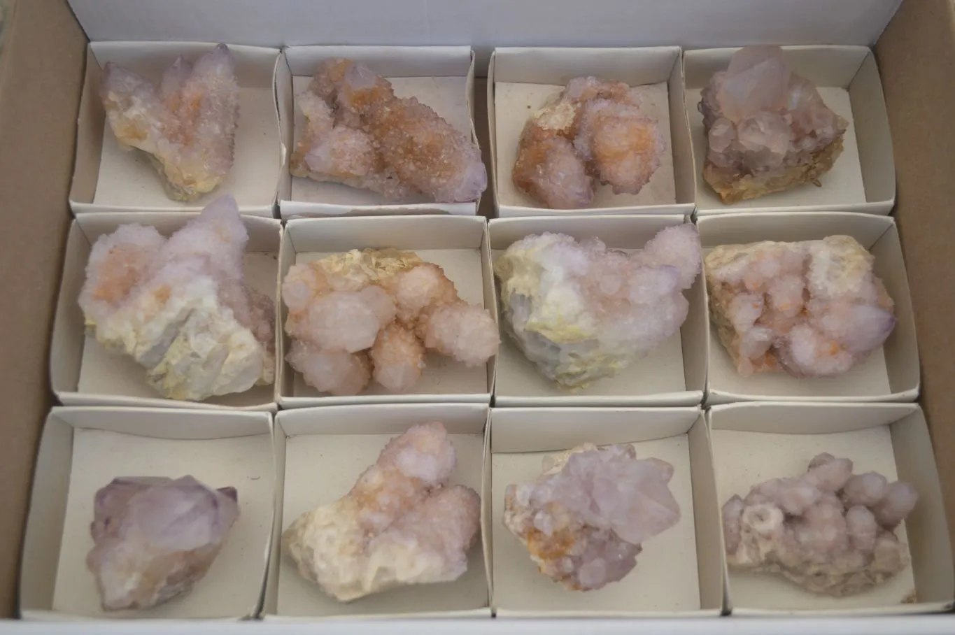 Natural Spirit Amethyst Quartz Specimens x 12 From Boekenhouthoek, South Africa