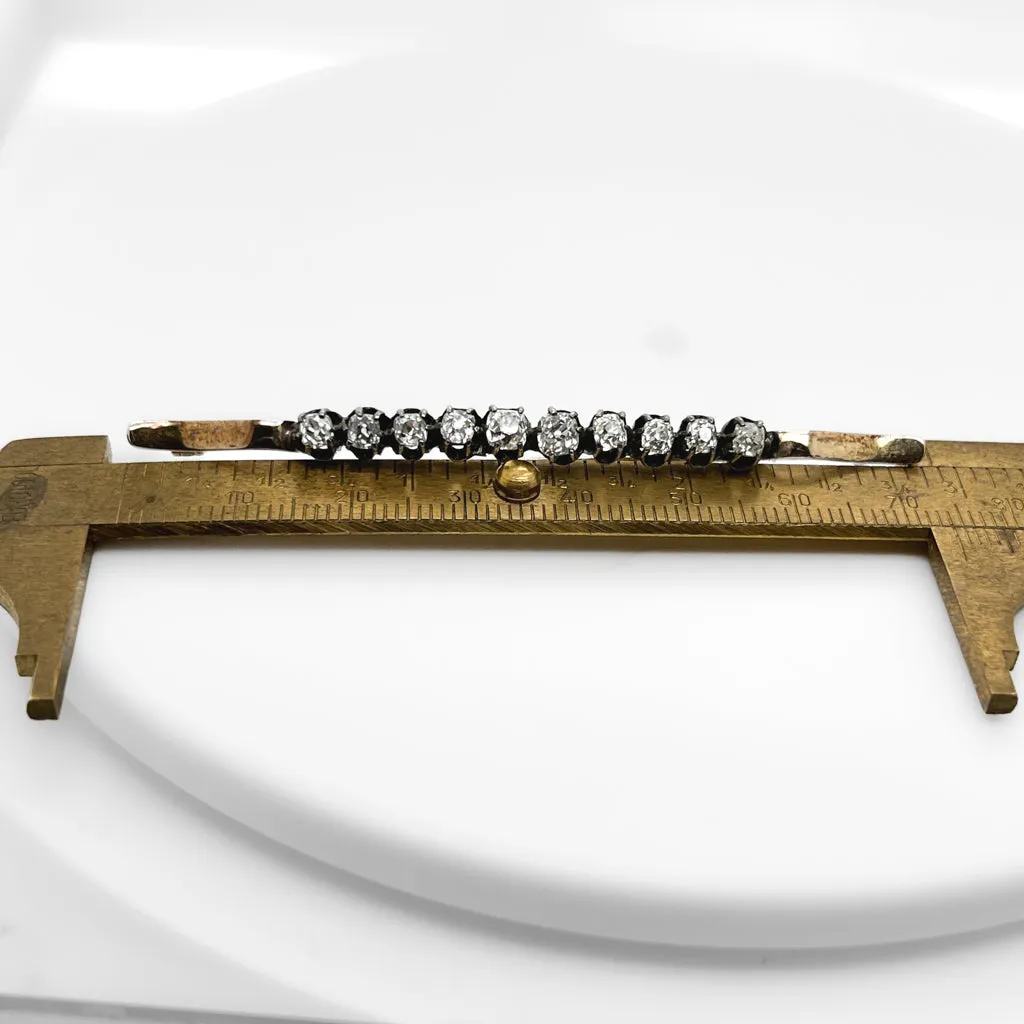 Old Mine Cut Diamond Estate Brooch 1.75 Carats LV