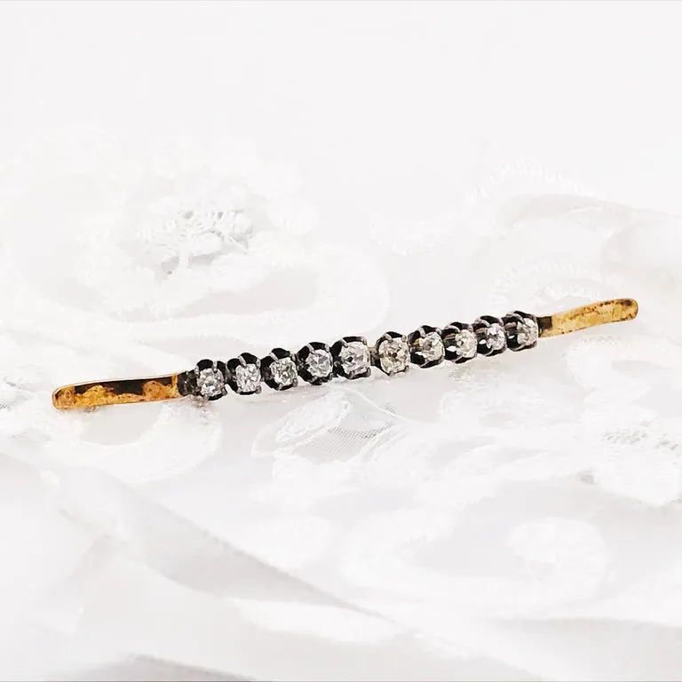 Old Mine Cut Diamond Estate Brooch 1.75 Carats LV