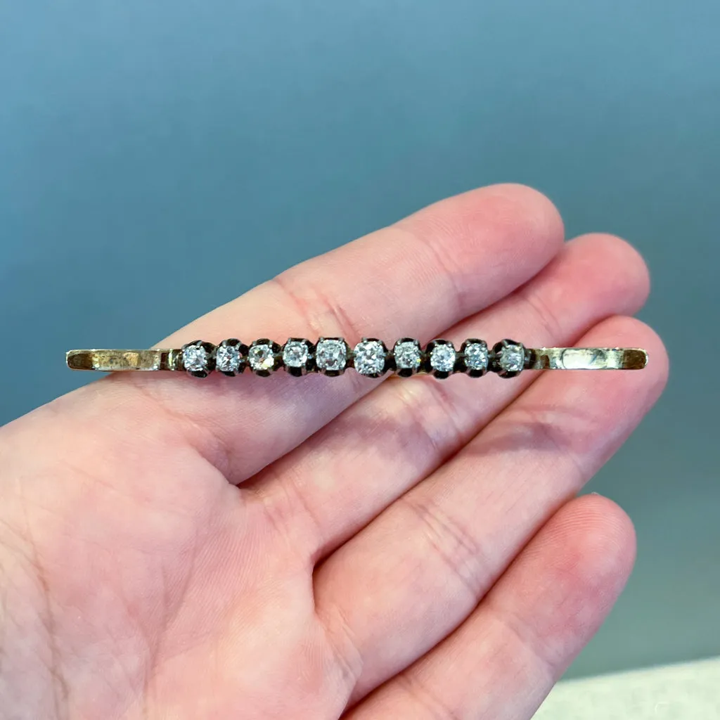 Old Mine Cut Diamond Estate Brooch 1.75 Carats LV