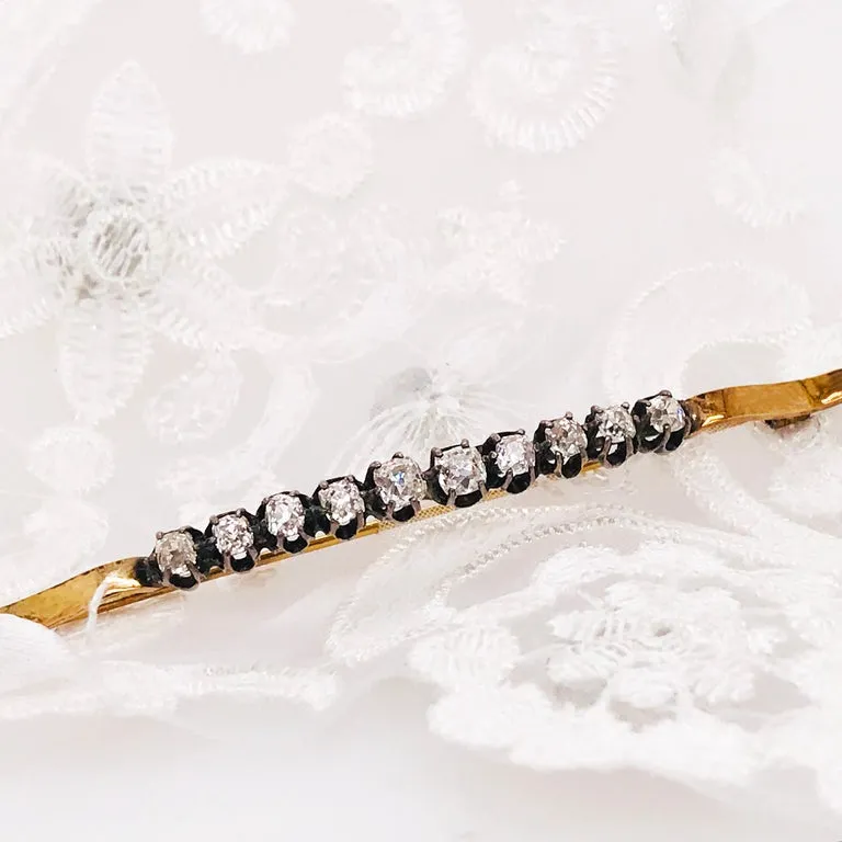 Old Mine Cut Diamond Estate Brooch 1.75 Carats LV