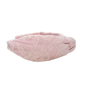 Pink Lace Knotted Headband