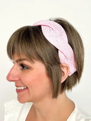 Pink Straw Headband