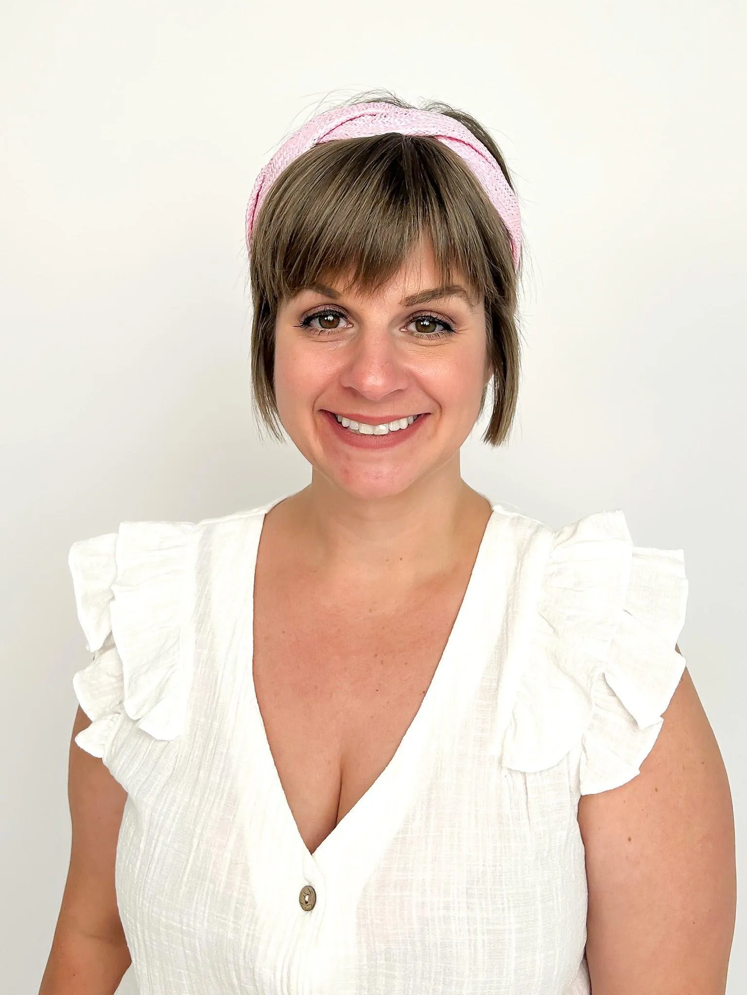 Pink Straw Headband