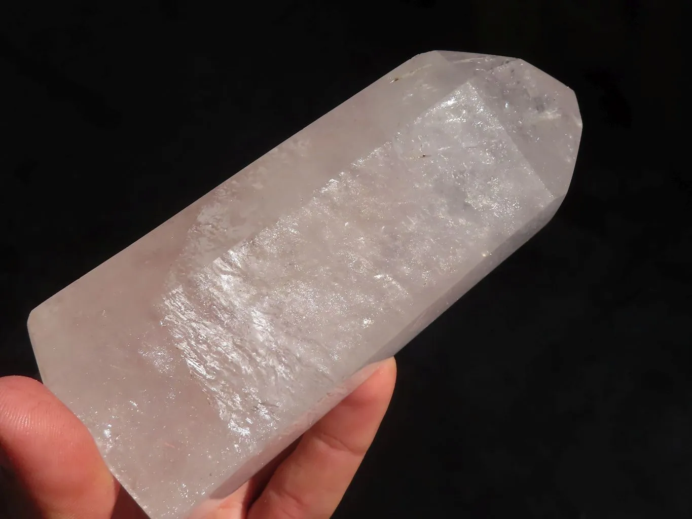 Polished Clear & Smokey Quartz Points  x 2 From Madagascar