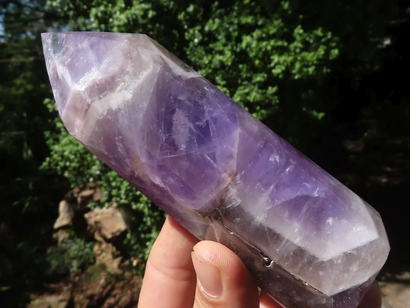 Polished Gemmy Smokey Amethyst Points x 4 From Madagascar