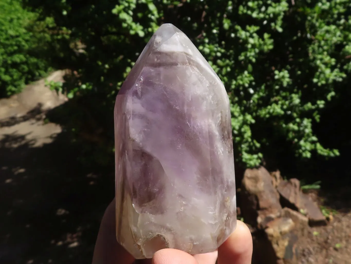 Polished Gemmy Smokey Amethyst Points x 4 From Madagascar
