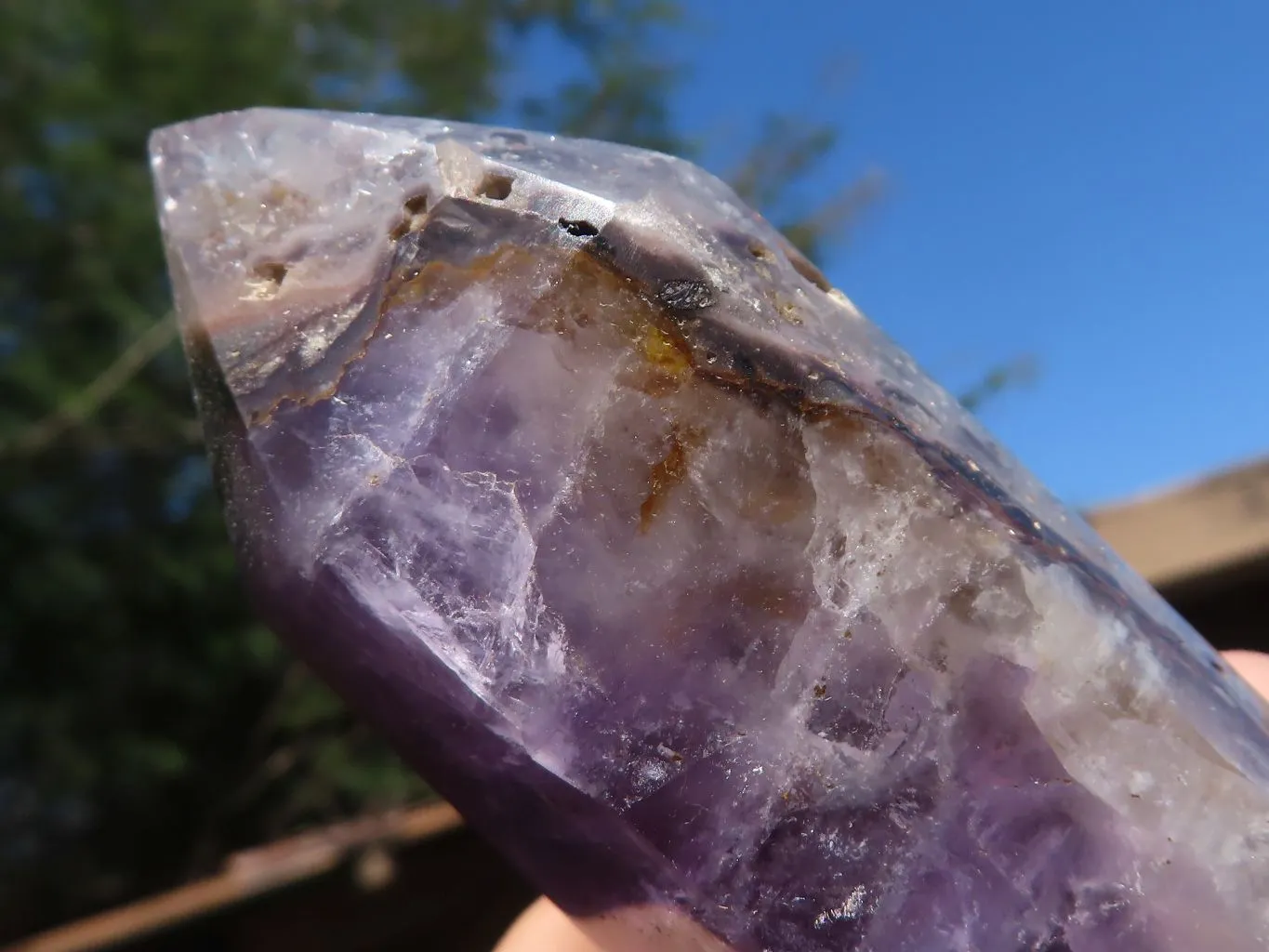 Polished Gemmy Smokey Amethyst Points x 4 From Madagascar
