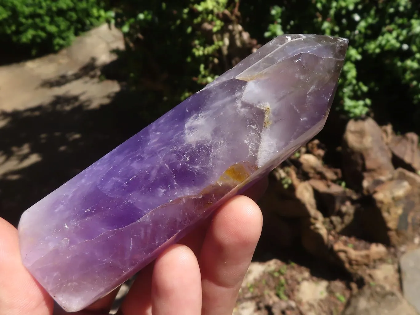 Polished Gemmy Smokey Amethyst Points x 4 From Madagascar