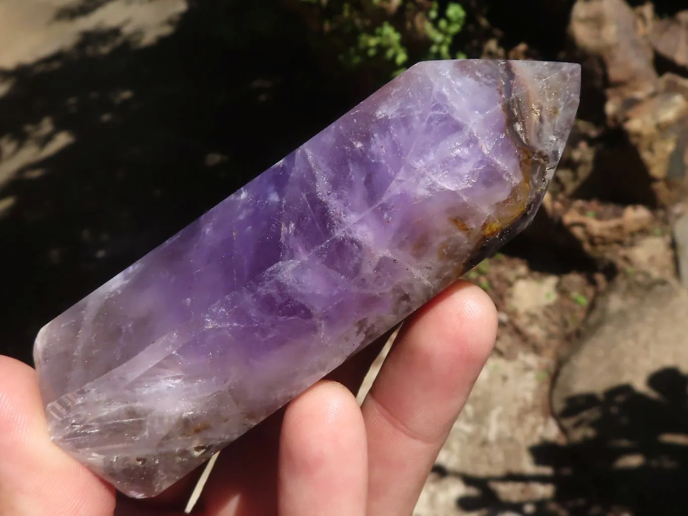 Polished Gemmy Smokey Amethyst Points x 4 From Madagascar