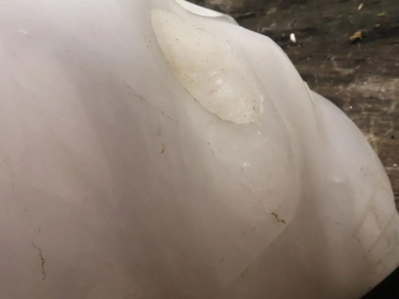Polished Large White Quartz Skull Carving x 1 From Madagascar