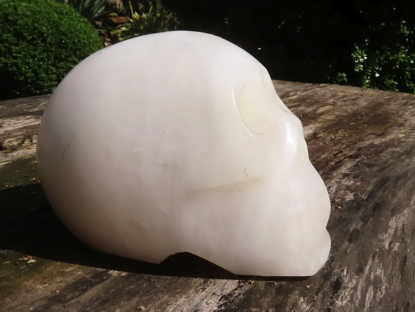 Polished Large White Quartz Skull Carving x 1 From Madagascar
