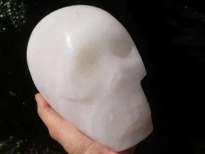 Polished Large White Quartz Skull Carving x 1 From Madagascar