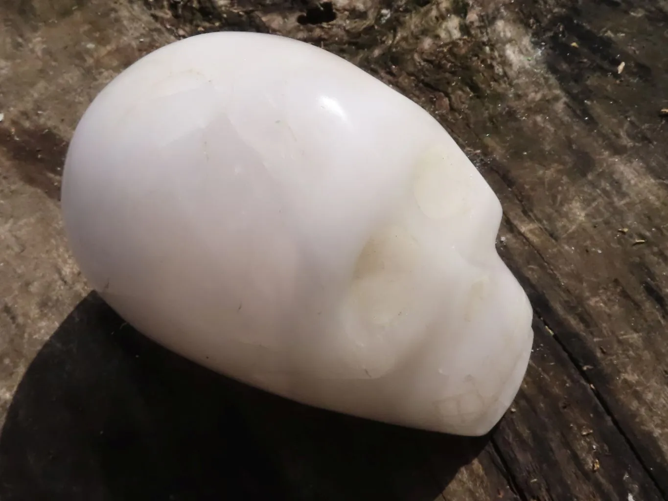 Polished Large White Quartz Skull Carving x 1 From Madagascar