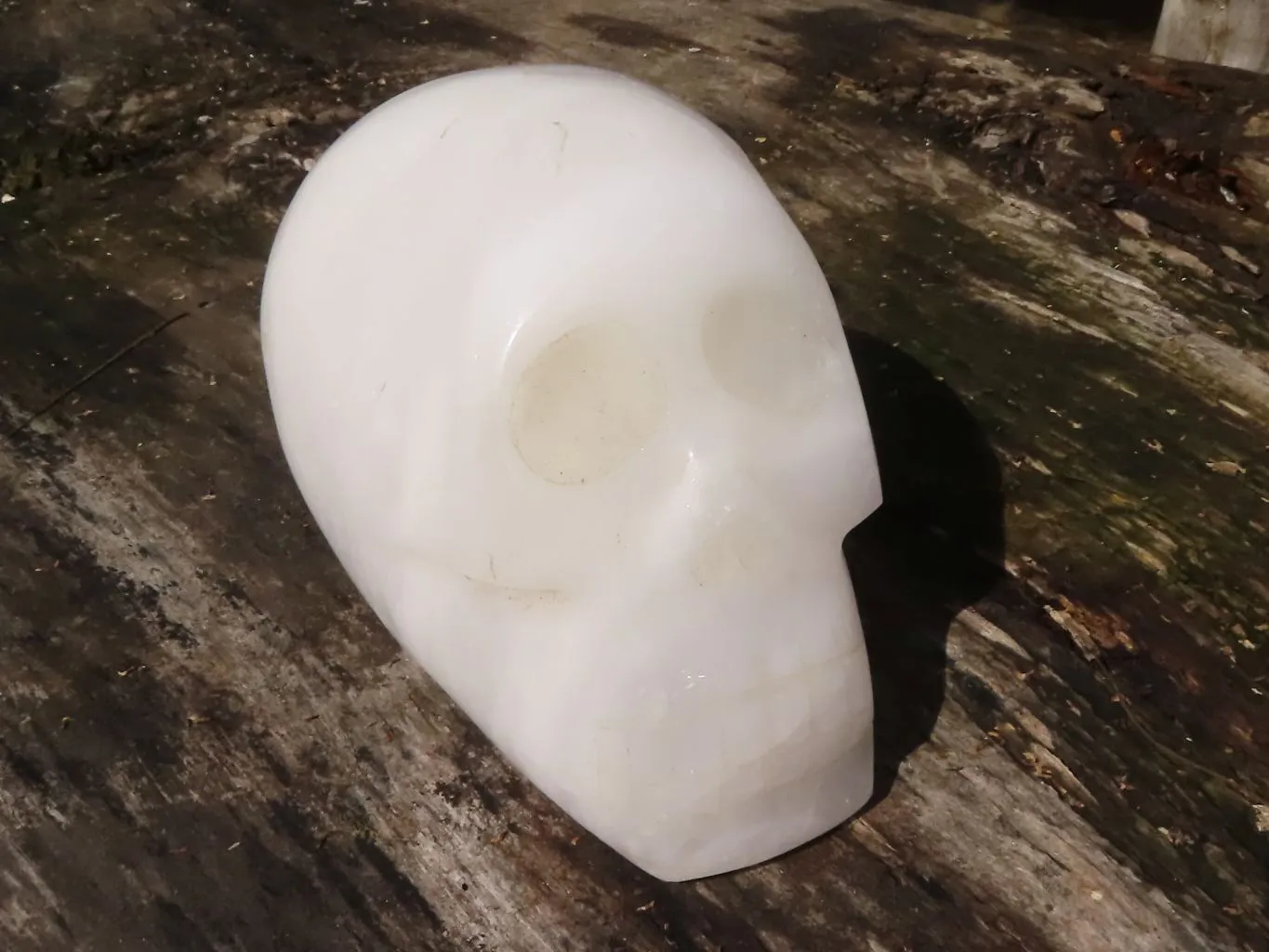 Polished Large White Quartz Skull Carving x 1 From Madagascar