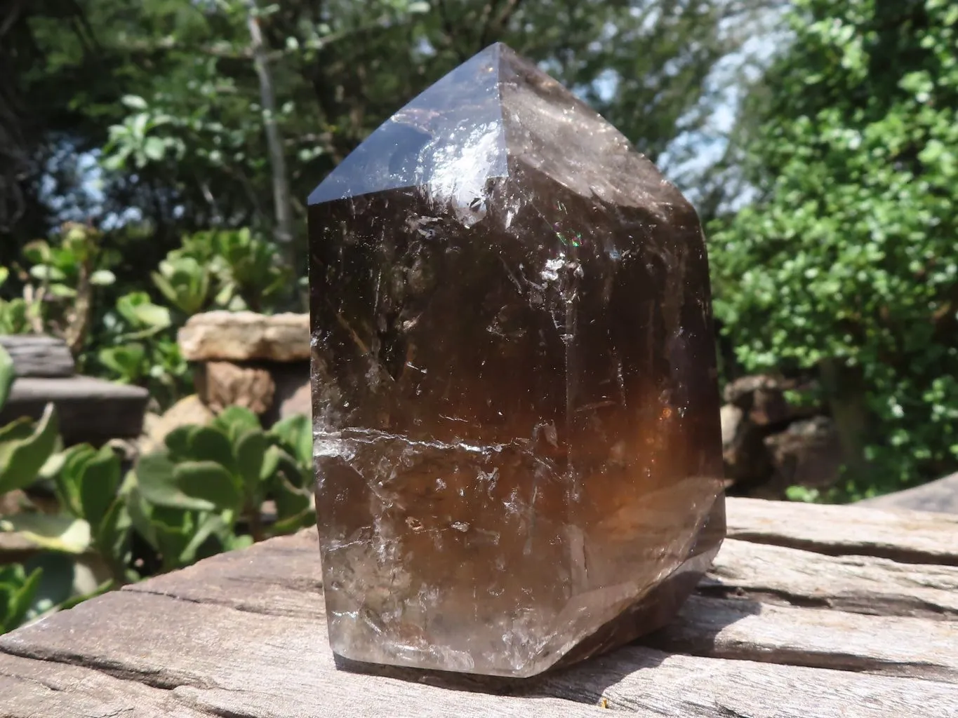 Polished Rich Smokey Quartz Crystal Point x 1 From Madagascar