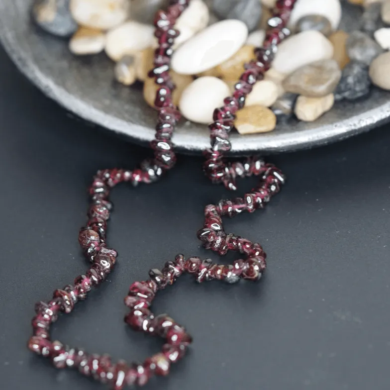 Red Garnet Chips necklace