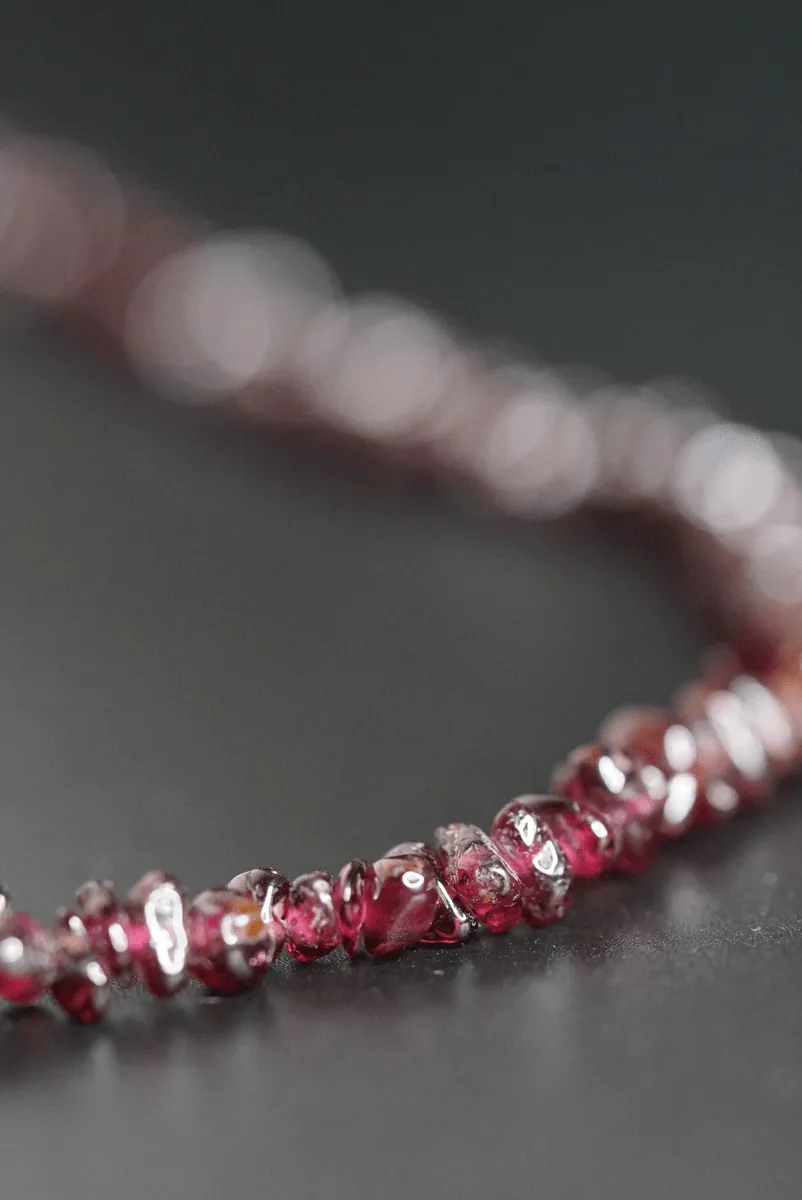 Red Garnet Chips necklace