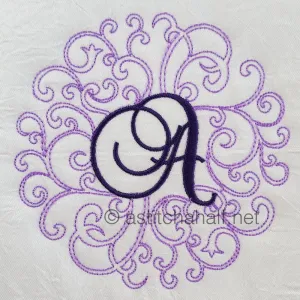 Regal Curls Monogram Letters A