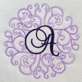 Regal Curls Monogram Letters A