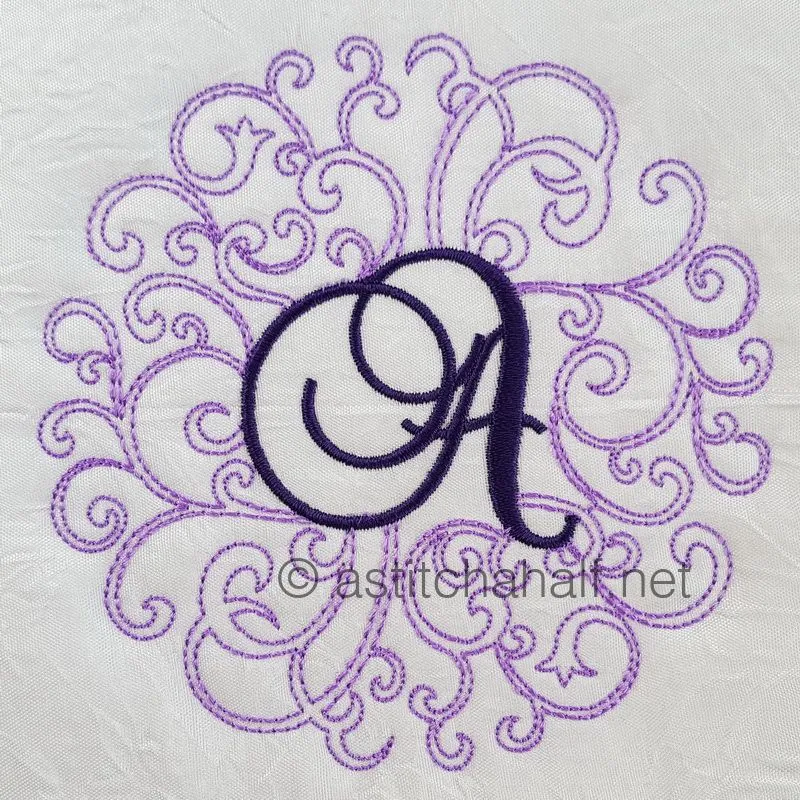 Regal Curls Monogram Letters A