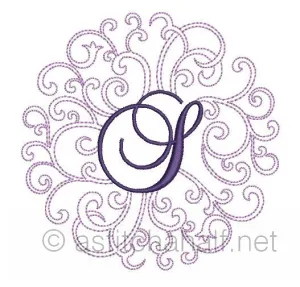 Regal Curls Monogram Letters S