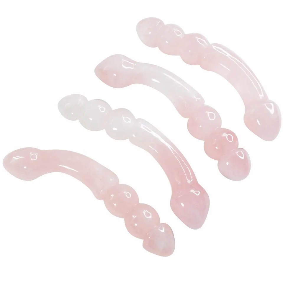 Rose Quartz Beaded Yoni Wand - A Journey to Pleasure and Serenity