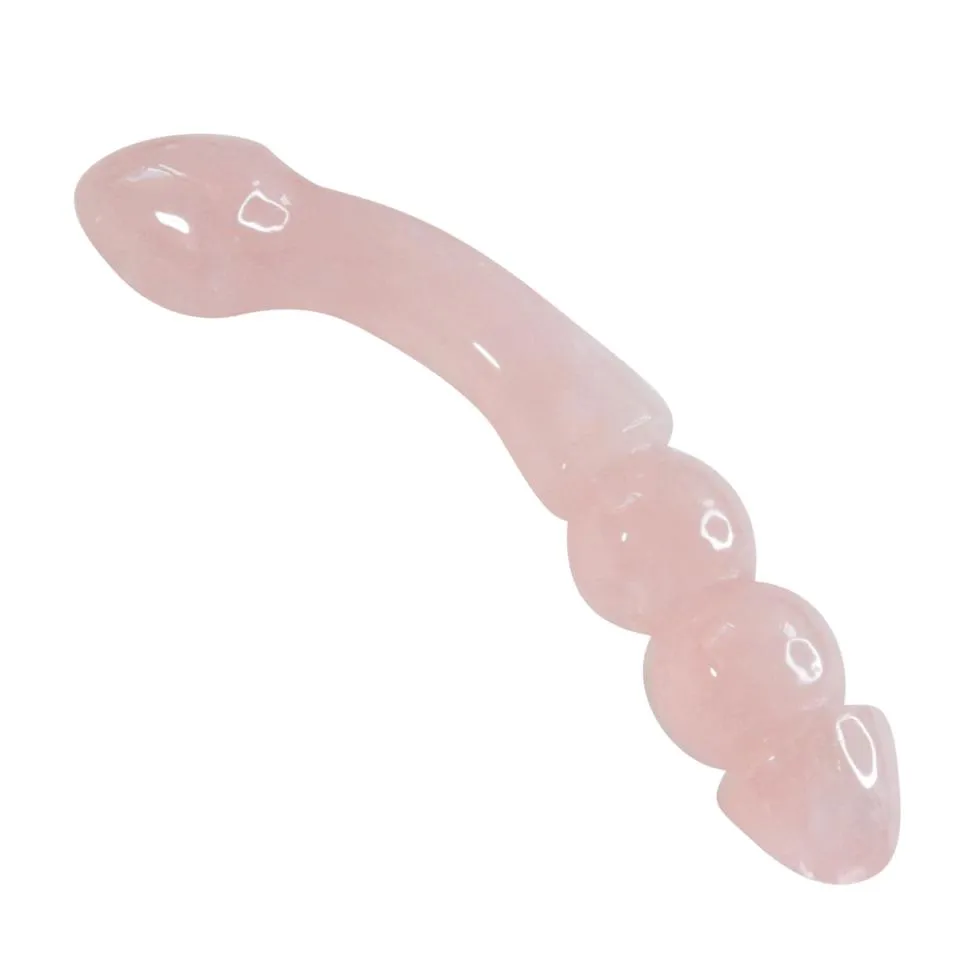 Rose Quartz Beaded Yoni Wand - A Journey to Pleasure and Serenity