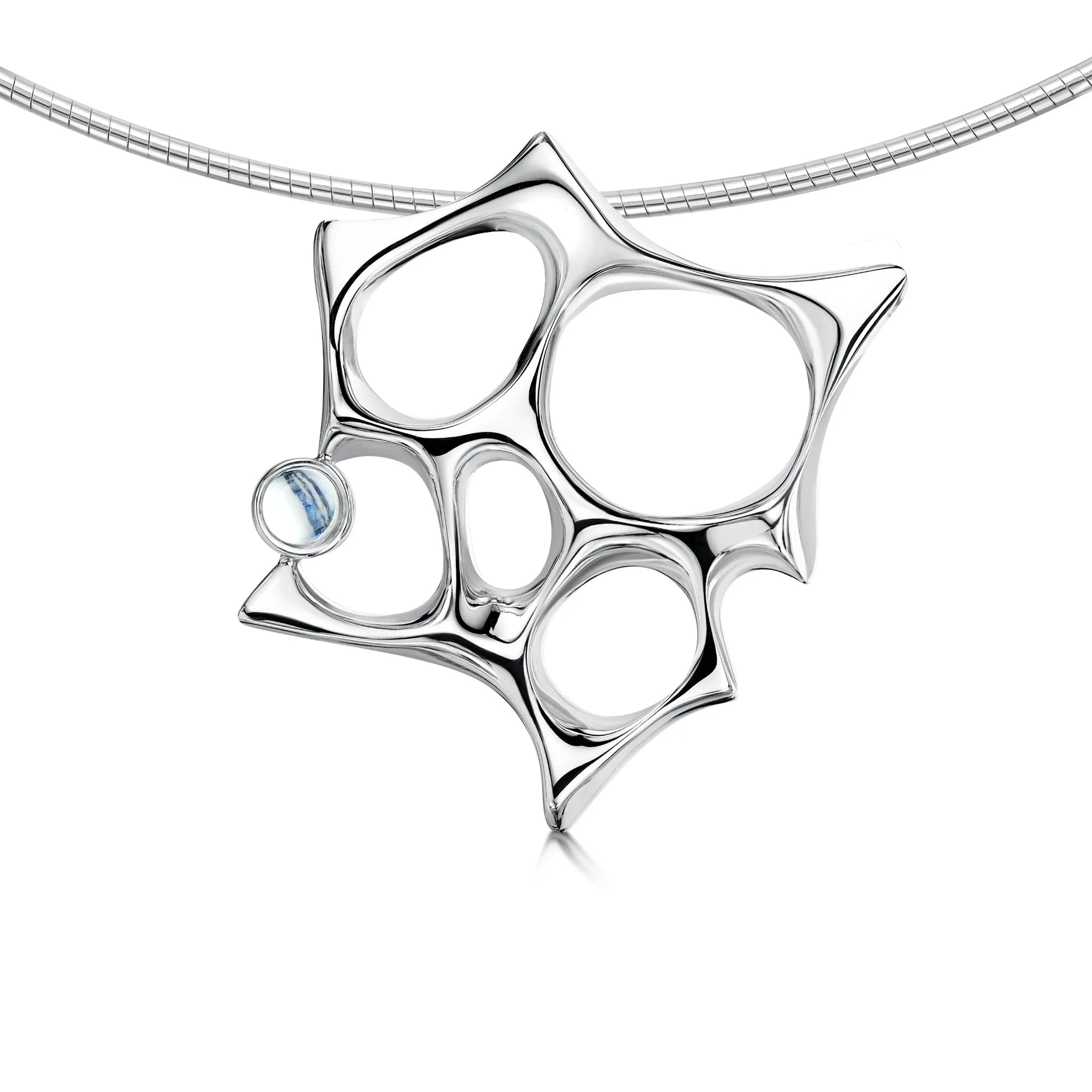 Sculpted By Time Occasion Necklace with Moonstone
