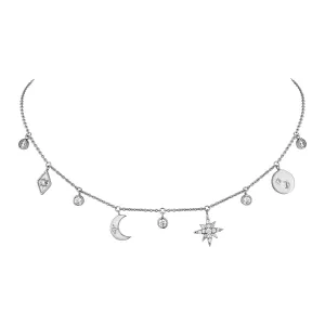 Selene Dangle Necklace - Whitegold