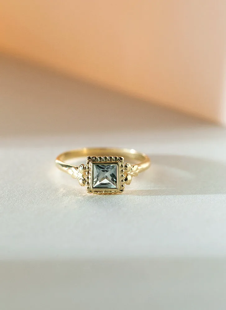 Senda aquamarine ring 14k gold
