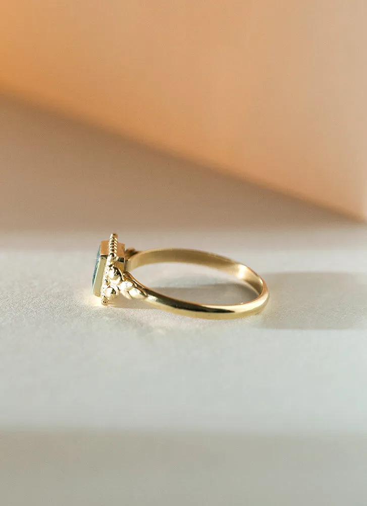 Senda aquamarine ring 14k gold