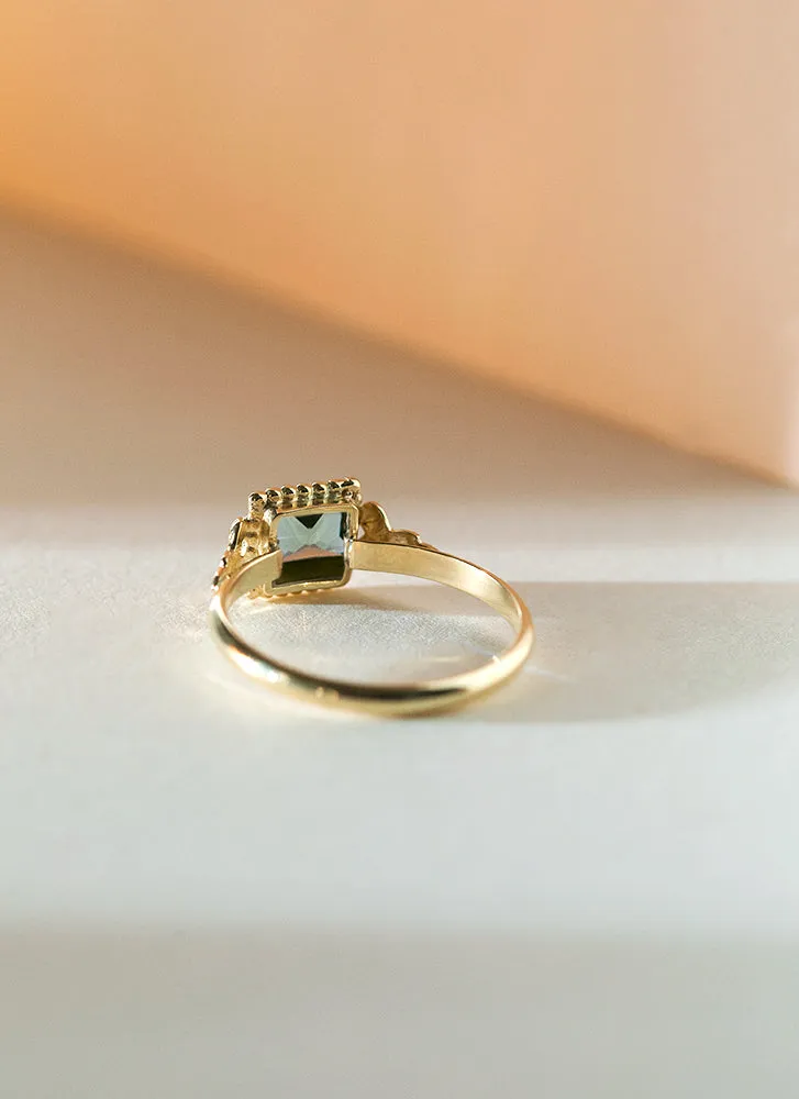 Senda aquamarine ring 14k gold