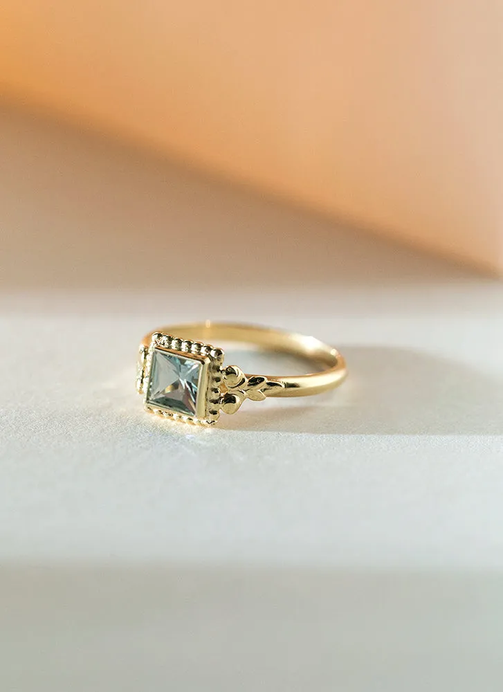 Senda aquamarine ring 14k gold