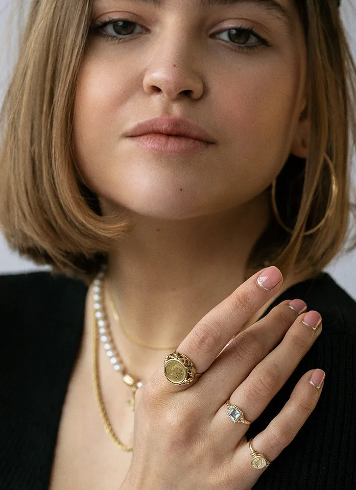 Senda aquamarine ring 14k gold