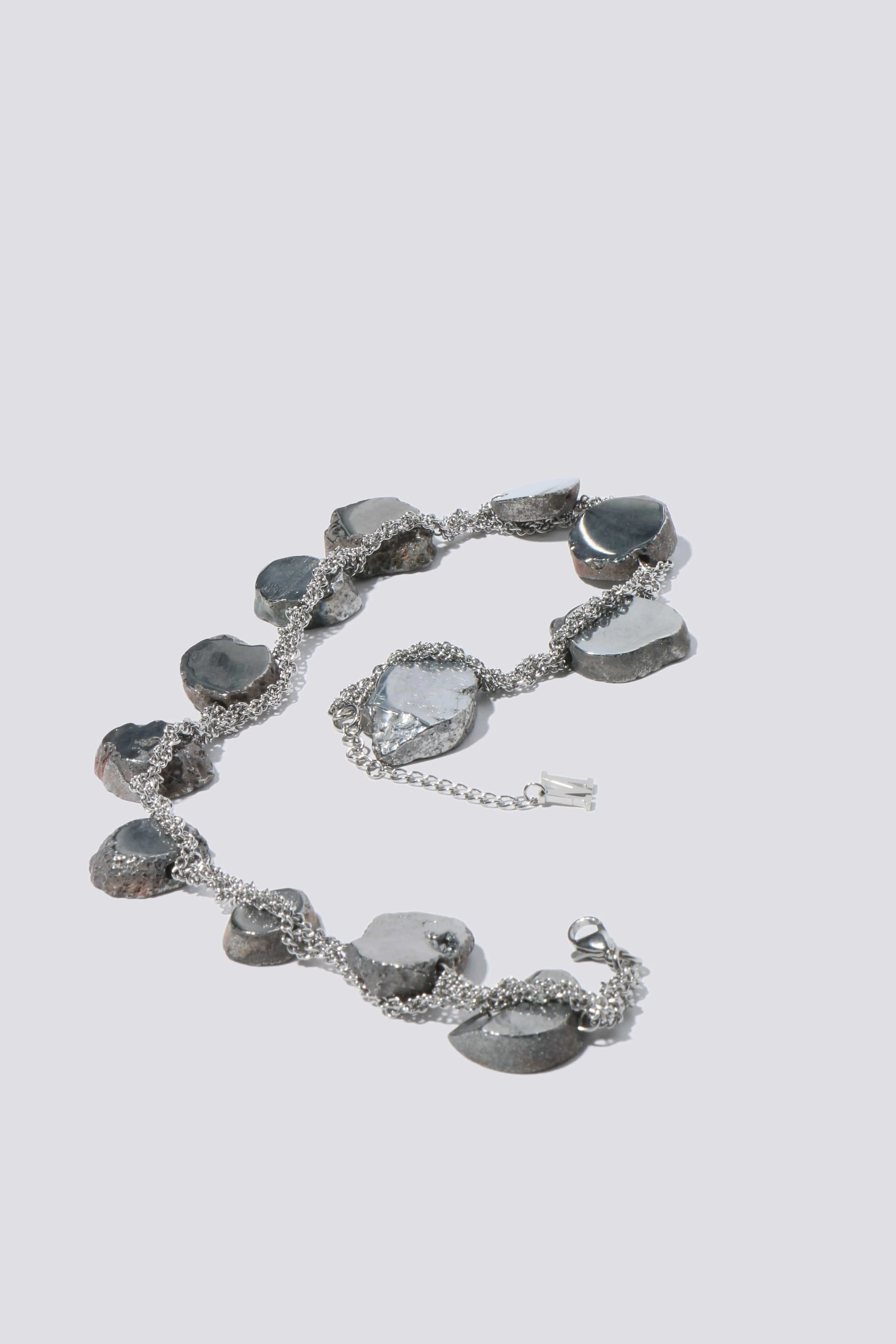 Silver Agate Necklace