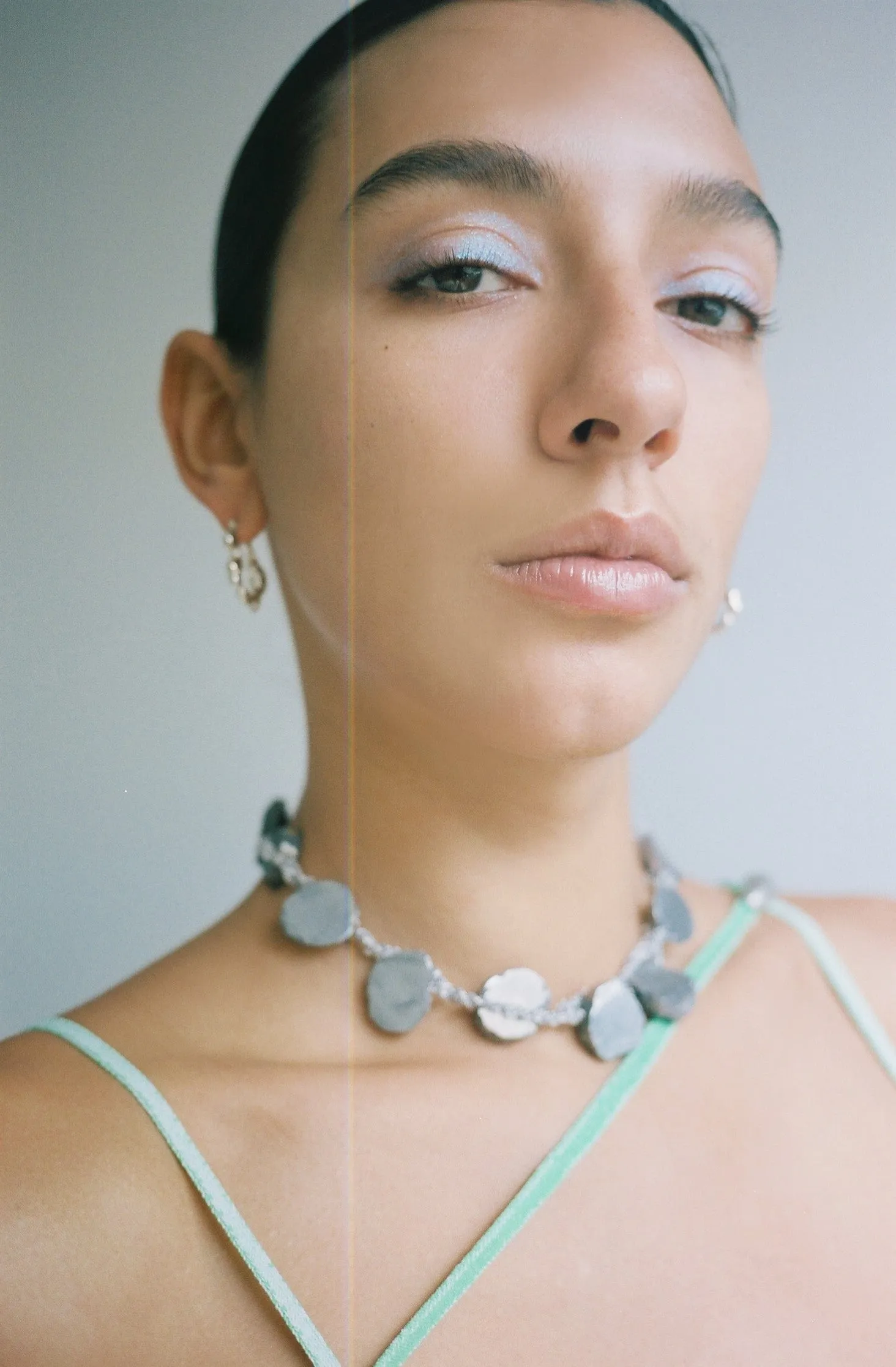 Silver Agate Necklace