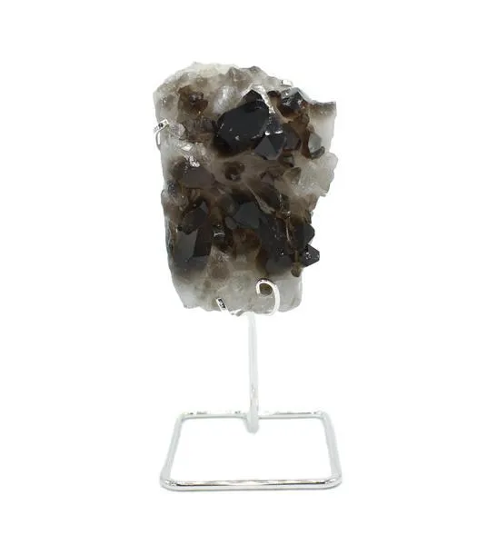 Smoky Quartz Cluster on Wire Stand