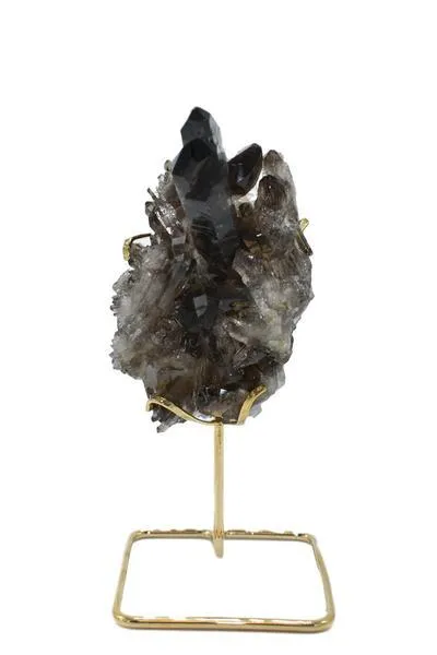 Smoky Quartz Cluster on Wire Stand