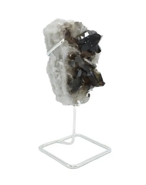 Smoky Quartz Cluster on Wire Stand