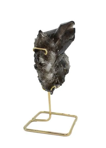 Smoky Quartz Cluster on Wire Stand