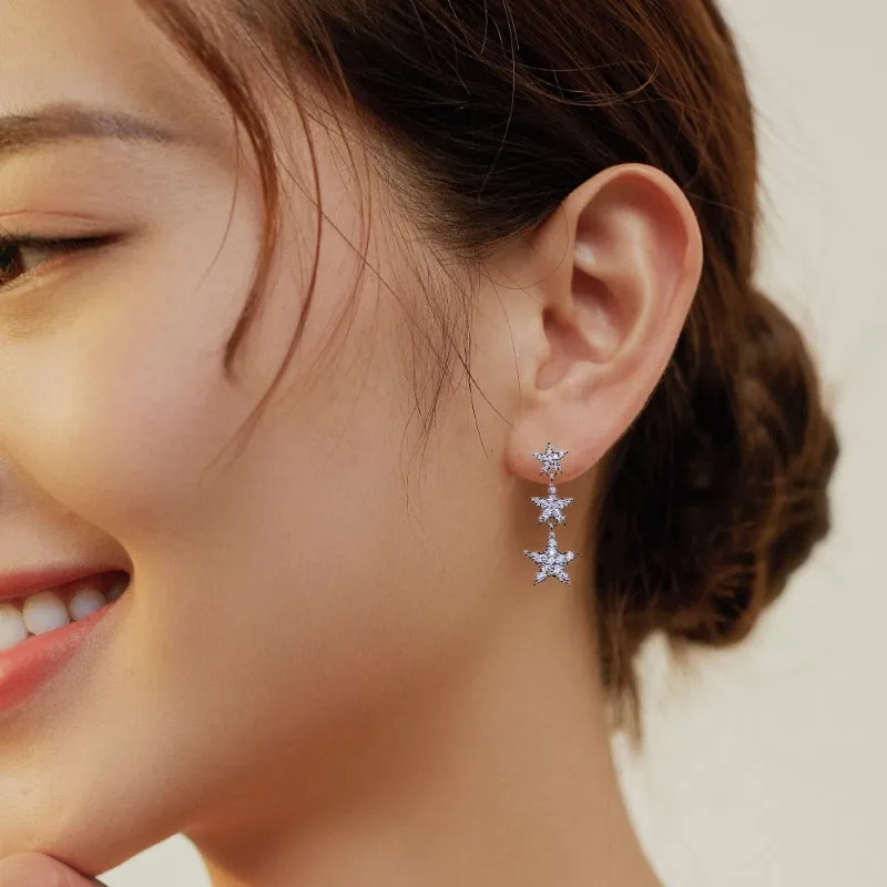 Star Cubic Zirconia Stud Earrings