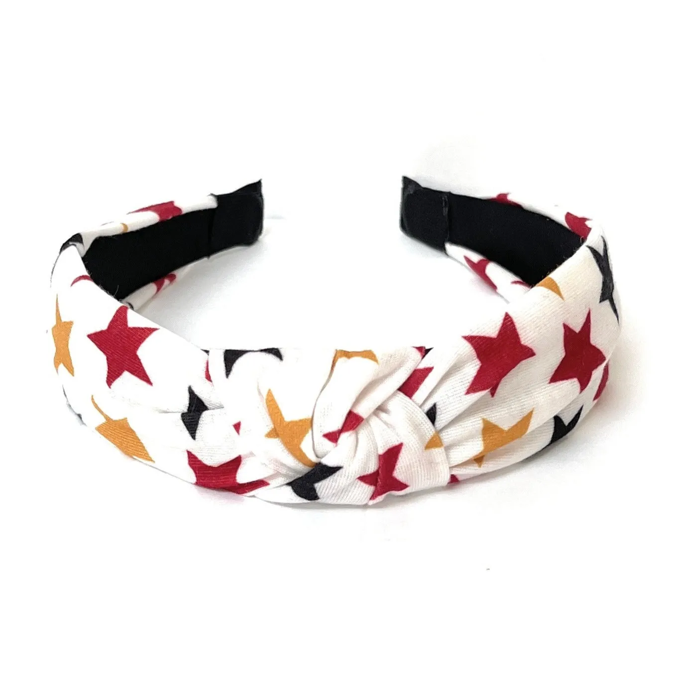 Stars White Knotted Headband