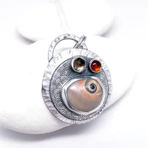 Sterling Silver Shark Eye Shell Necklace