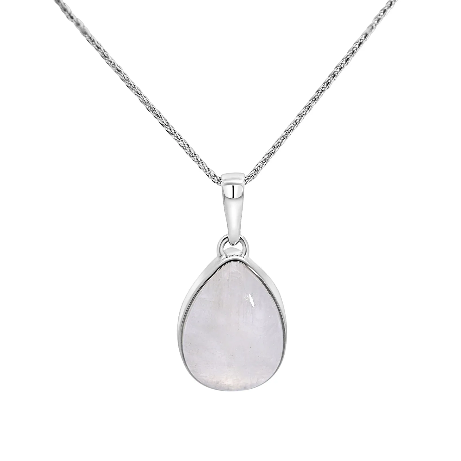 Sterling Silver Tear Drop Moonstone Pendant