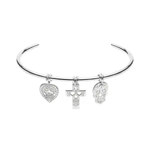 Sugar Skull Triple Charm Choker